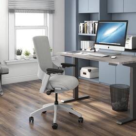 Universal Lighting And Decor Idf-60392 Penshaw Gray Fabric Adjustable Office Chair