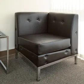 Wst51c-e34 Universal Lighting And Decor Wall Street Espresso Faux Leather Button-tufted Corner Chair Wst51c-e34 Universal Lighting And Decor Wall Street Espresso Faux Leather Button-tufted Corner Chair