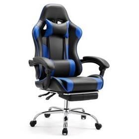 Uocfyk Zl-c-djy01-bkbu Heavy Duty Gaming Chair Ergonomic Gamer For Home Office With Black-blue