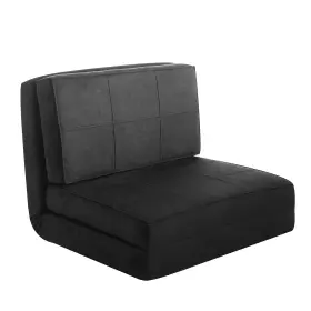W29.53 Urban Lifestyle 723061739848 Ultra Suede Convertible Flip Chair L28.5 X H23.0 Black