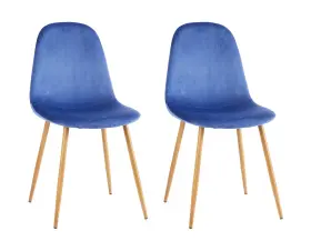 Urban Lifestyle 784857861242 Velvet Dining Chair Set Of 2 Blue