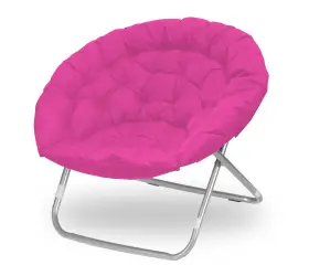 Wk659860 Urban Shop Lifestyle Oversized Polycanvas Foldable Saucer Chair Pink