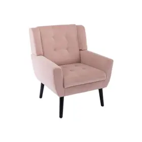 T-01591-56 Urtr Pink Soft Velvet Ergonomics Accent Chair With Armrest Upholstered Armchair