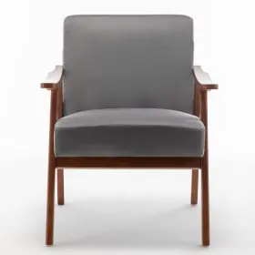 C194 Us Pride Furniture Accent Chair 26.37 Inch Velvet Upholstery Material In Gray