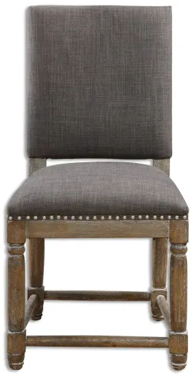 23215 Uttermost Laurens 23 1/4 Inch Wide Nailhead Trim Slate Gray Accent Chair