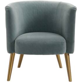 Uttermost 23480 Haider Steel Gray And Brushed Brass Accent Chair