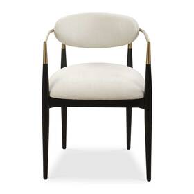 Uttermost 23927 Moxie 22 Inch Rubber Wood Polyester Dinner Chair - Matte Black /