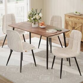 Vasagle Ukdc188w01 Dining Chairs Set Of 4 Room Metal Frame Adjustable Feet Eas