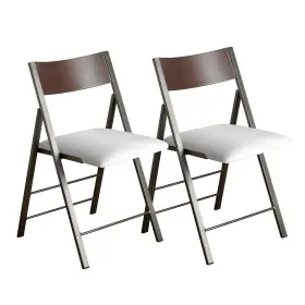 Fcj102-2wy Vastatio Folding Chairs With Cushion 2 Pack - Heavy Duty Steel Frame Foldable Dining C