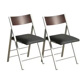Fcj103-2by Vastatio Folding Chairs With Cushion 2 Pack - Heavy Duty Steel Frame Foldable Dining C