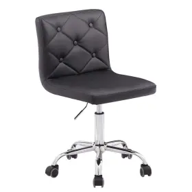 Khd-oc05-blk Vecelo Armless Desk Chair Faux Leather Task Home Office Modern Swivel