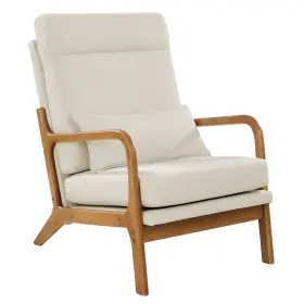 Mzzsy1jtymbgku2oa001 Vevor Mid-century Modern Accent Chair Linen Fabric Armchair With 5.3 In Cushion