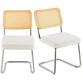 Tbycyterbs202hfwrv0 Vevor Rattan Dining Chairs Set Of 2 Mid Century Modern Chair Upholstered Vel