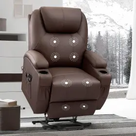 Victone 738628265661 Electric Power Lift Recliner Chair Pu Leather Sofa Elderly Massage