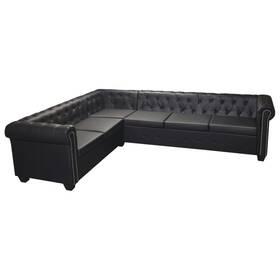 Vidaxl 287916 Chesterfield Corner Sofa 6-seater Faux Leather Couch Seat Multi Colors