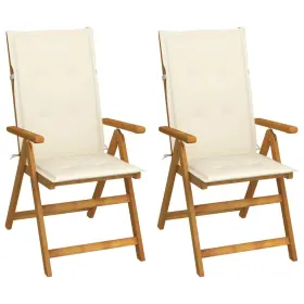 3064061 Vidaxl Garden Chair Set Of 2 Cream