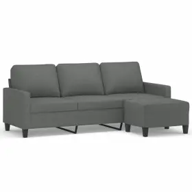 3201038 Vidaxl Sofa 3-seater Couch Armchair With Footstool For Living Room Fabric