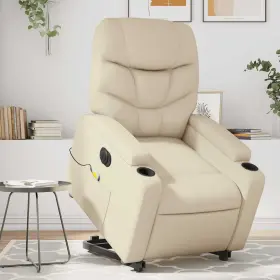 3206062 Vidaxl Electric Stand Up Massage Recliner Chair Cream