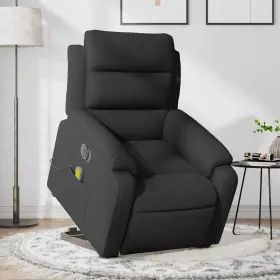 3206157 Vidaxl Stand Up Massage Recliner Chair Power Lift Wingback Armchair Fabric Vidax