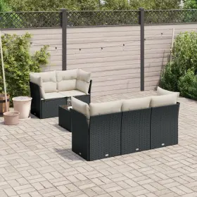 3249085 Vidaxl Patio Sofa Set With Cushions Outdoor Furniture 6 Piece Poly Rattan