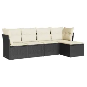 3249395 Vidaxl Patio Sofa Set With Cushions Outdoor Furniture 5 Piece Poly Rattan
