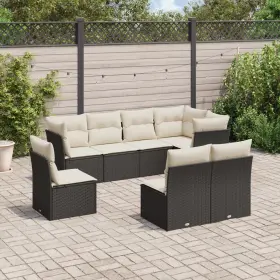 3249595 Vidaxl Garden Sofa Set Black Cream