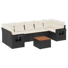 3256805 Vidaxl Patio Sofa Set With Cushions Outdoor Furniture 8 Piece Poly Rattan