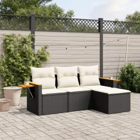 3259144 Vidaxl Garden Sofa Set Black
