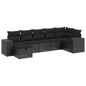 3265186 Vidaxl Patio Sofa Set With Cushions Outdoor Furniture 8 Piece Poly Rattan