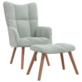 328062 Vidaxl Relaxing Chair With A Stool Living Room Relax Seating Furniture Velvet