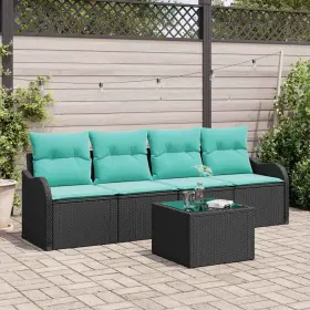 3354245 Vidaxl Garden Sofa Set With Cushion Storage Manual 5 Pcs Patio Furniture