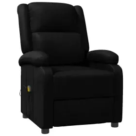 340162 Vidaxl Massage Chair Black Faux Leather Reclining