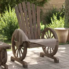 365090 Vidaxl Patio Adirondack Chair Chaise Lounge Outdoor Seating Solid Wood Fir