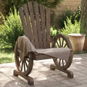 365092 Vidaxl Patio Adirondack Chairs Chaise Lounge Seating 2 Pcs Solid Wood Fir