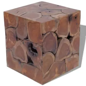 Vidaxl 718475999065 Stool Brown Solid Teak Wood Medium Hardwood Wooden
