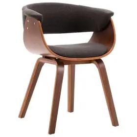 Vidaxl 719883666365 Dining Chair Gray Bent Wood And Fabric