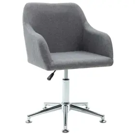 Vidaxl 719883726731 Office Chair Light Gray Polyester Height-adjustable