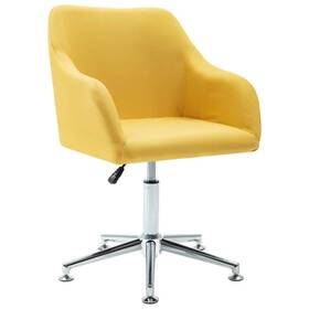 Vidaxl 719883726809 Office Chair Yellow Polyester Plywood Steel Adjustable