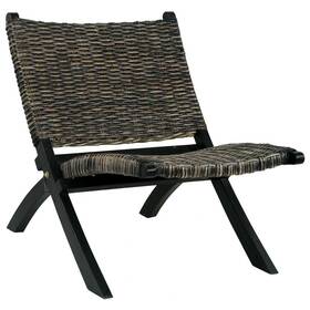 Vidaxl 719883760919 Chill Chair Black And Natural