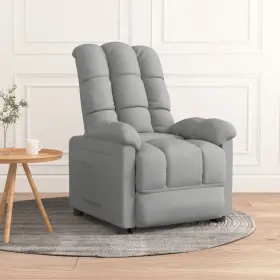 Vidaxl 719883991399 Recliner Light Gray Fabric 100% Polyester Plywood Iron Medium