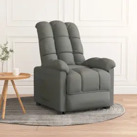 Vidaxl 719883991405 Recliner Chair Dark Gray Fabric 100% Polyester Plywood Iron