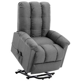 Vidaxl 720286031551 Power Lift Chair Light Grey Fabric 100% Polyester Plywood Iron