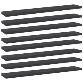 Vidaxl 720286244609 Bookshelf Boards 8 Pcs Gray 23.6 Inch X3.9 X0.6 Engineered Wood