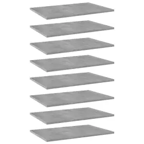 Vidaxl 720286245125 Shelf Set Of 8 Concrete Grey Engineered Wood 23.6 X 15.7 In