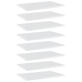 Vidaxl 720286245149 Bookshelf Boards 8 Pcs High Gloss White 23.6 Inch X15.7 X0.6 Engineered Wood