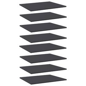Vidaxl 720286245248 Bookshelf Boards 8 Pcs Gray 23.6 Inch X19.7 X0.6 Engineered Wood