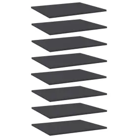 X19.7 Vidaxl 720286245248 Bookshelf Boards 8 Pcs Gray 23.6 Inch X0.6 Engineered Wood