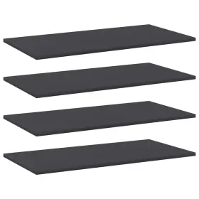 Vidaxl 720286245873 Shelf Set Of 4 Gray Engineered Wood 31.5 X 15.7 0.6 In
