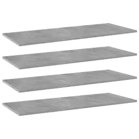 Vidaxl 720286246672 Shelf Set Of 4 Concrete Grey Engineered Wood Extra Simple