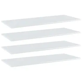 Vidaxl 720286246689 Shelf Set Of 4 High Gloss White Engineered Wood